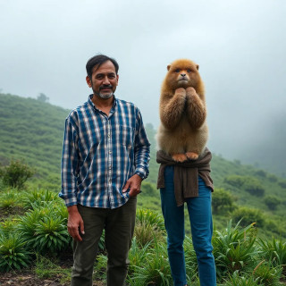 Great Friendship between humain and beautiful nature
