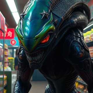 Alien in the supermarket