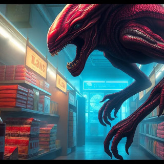 Alien in the supermarket