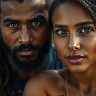 Brazilian couple full body shot