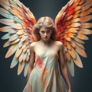 Angel with wings, full body, Watercolor, trending on artstation, sharp focus, studio photo, intricate details, highly detailed, by greg rutkowski
