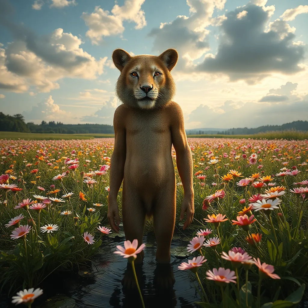 Flowers in the river, fantastasy art