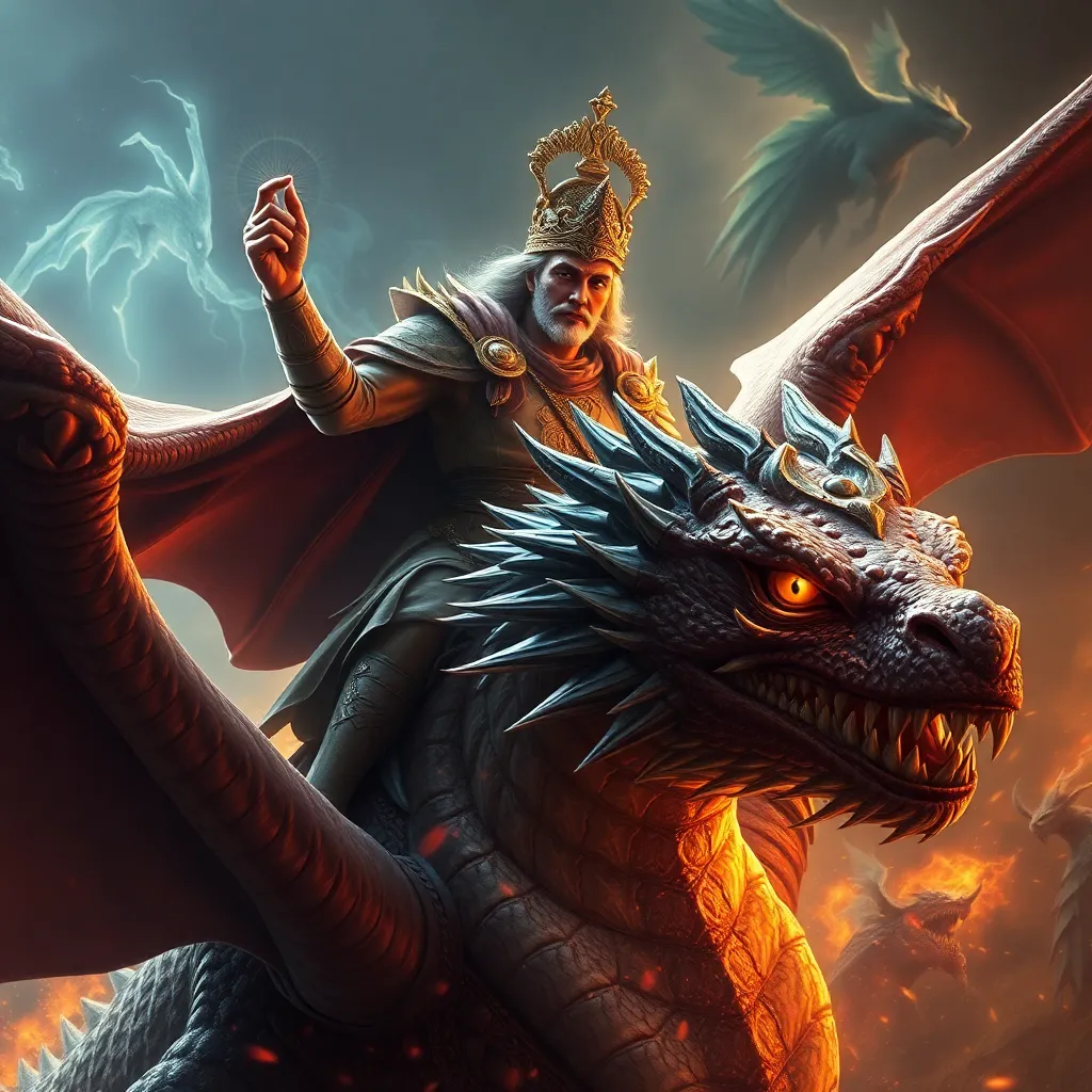 Ancient prince riding dragon