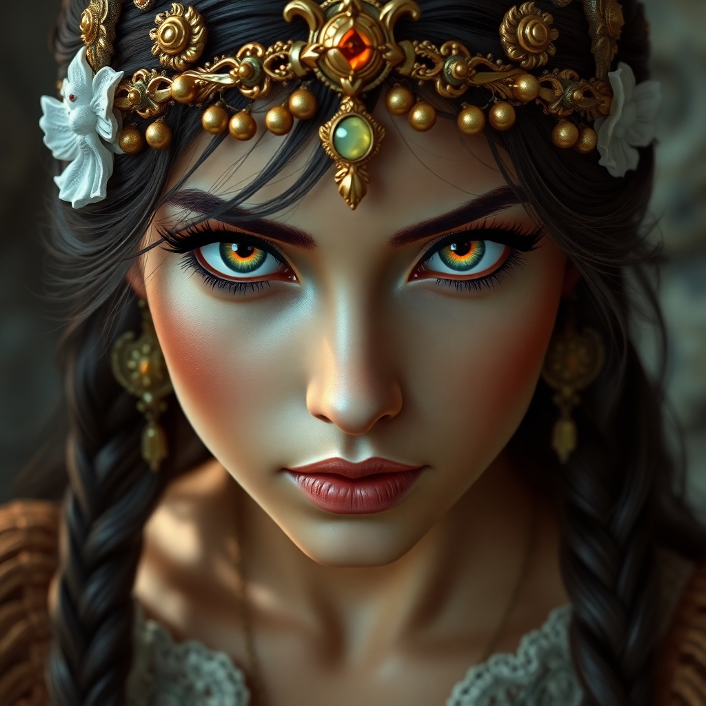 Beautiful Spanish princess with attractive eyes.