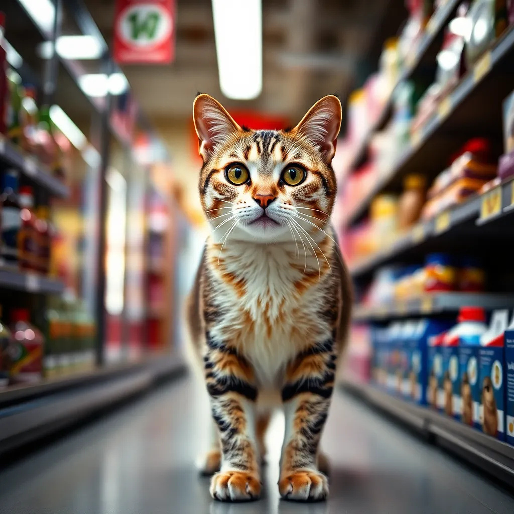 cat in the supermarket